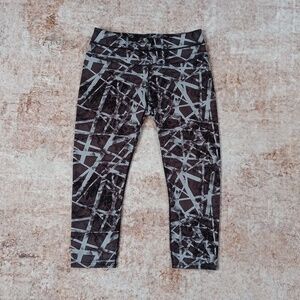 Athleta Crop Active Printed Leggings Womens Size Small